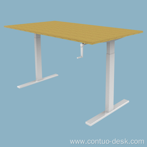 Home office industrial crank table Single Motor Height adjustable trestle table Sit To Standing Desk